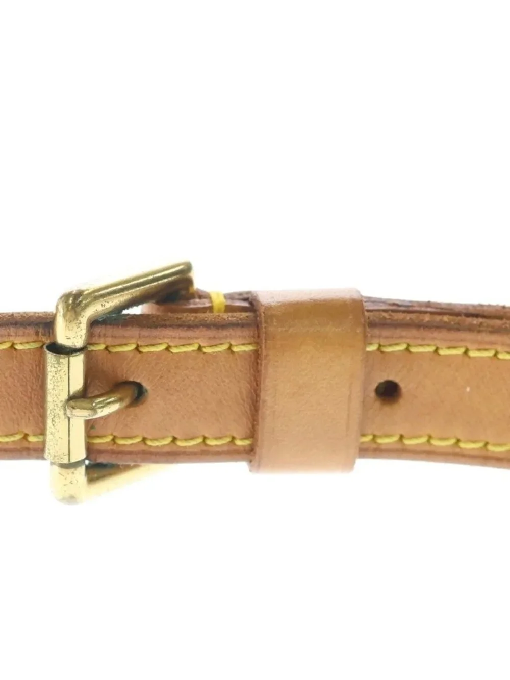 Louis Vuitton Monogram Musette Tango Shoulder Bag Brown Leather Gold